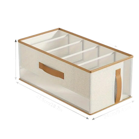 Fabric Handbag & Purse Organizer with Dividers and Clear Front Windowm