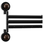 Wall-Mounted Swivel Kitchen Towel Rack with Hooks