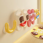 Wall-Mounted Slipper & Sandal Organizer Rack with Individual Holders